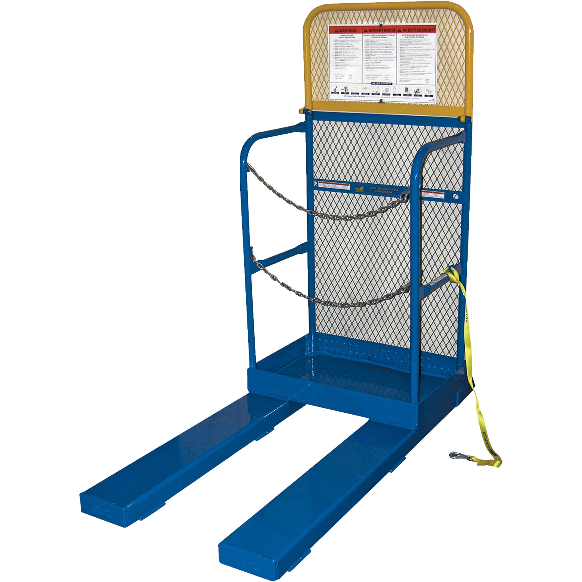 Vestil Stockpicker Work Platform with Expanded Metal Back